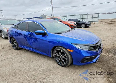 2019 Honda Civic Sport z USA, uszkodzony, nr VIN 2HGFC2F87KH602355